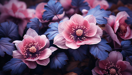 A vibrant bouquet of colorful flowers brings love and beauty generated by artificial intelligenceの素材