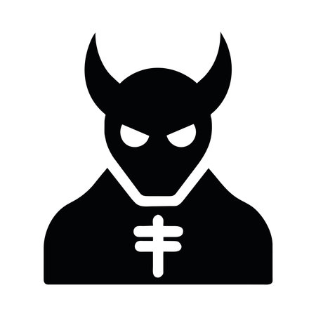 devil character silhouetteのイラスト素材