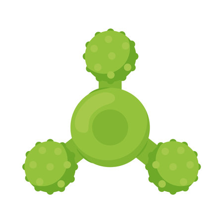 pet rubber toy greenのイラスト素材