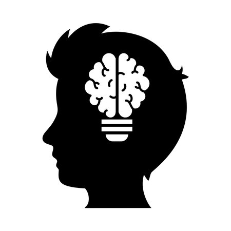 profile brain iconのイラスト素材