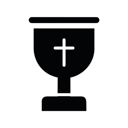catholic religion chalice iconのイラスト素材