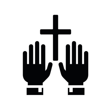 catholic religion hands prayのイラスト素材
