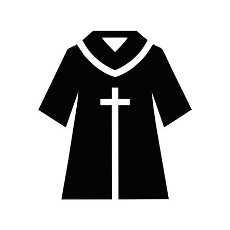 catholic religion dress silhouetteのイラスト素材