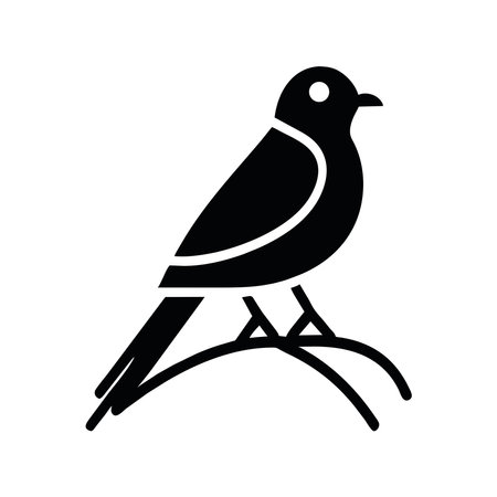 black bird silhouetteのイラスト素材