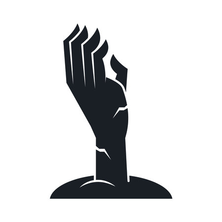 zombie hand silhouetteのイラスト素材