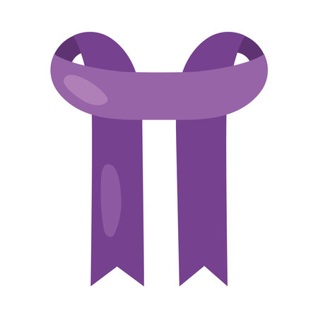 purple ribbon campaign cancer illustrationのイラスト素材