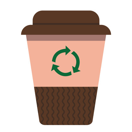 reusable coffee cup design illustrationのイラスト素材