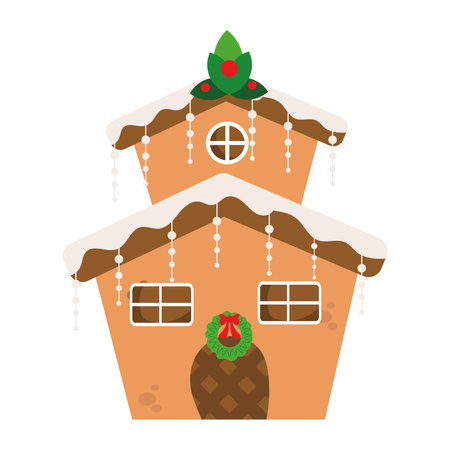 christmas house candy designのイラスト素材