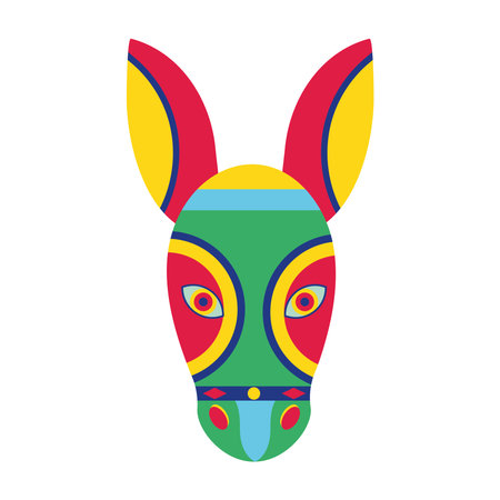 barranquilla carnival burro corcoveonのイラスト素材