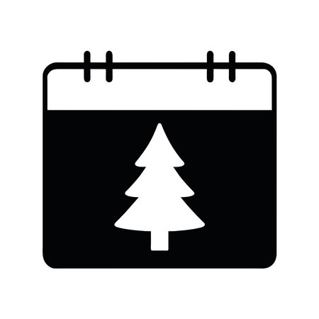 christmas calendar icon illustrationのイラスト素材