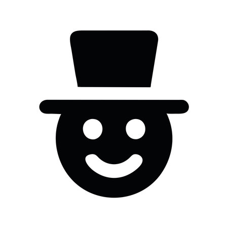 snowman face iconのイラスト素材