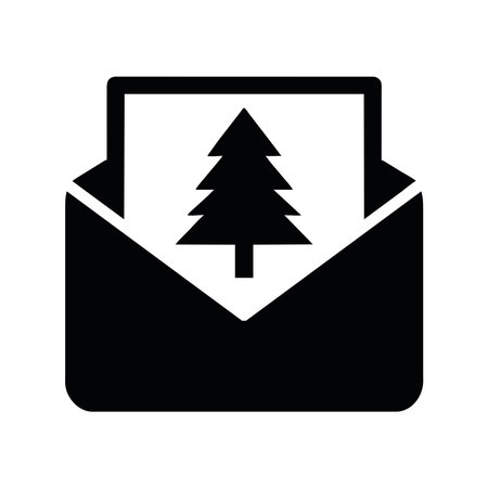 christmas card iconのイラスト素材