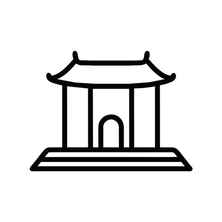 chinese palace icon designのイラスト素材