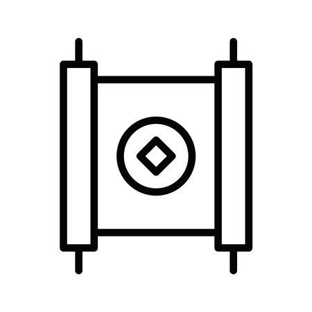 chinise scroll iconのイラスト素材
