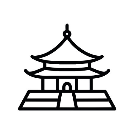 chinese palace icon illustrationのイラスト素材