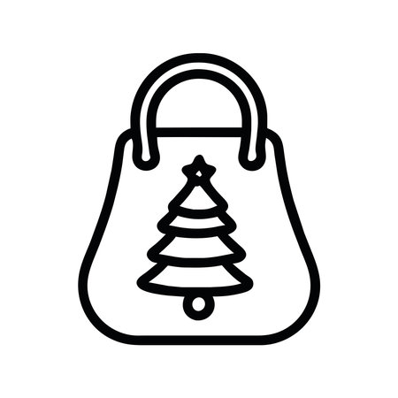 christmas bag icon illustrationのイラスト素材