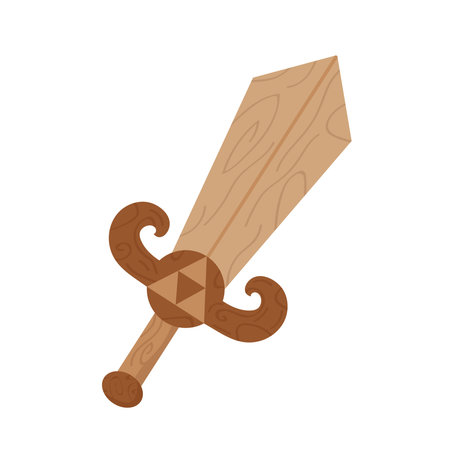 wooden toy swordのイラスト素材