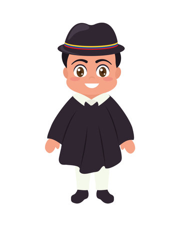 ecuadorian man designのイラスト素材