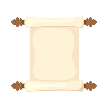 paper scroll illustrationのイラスト素材