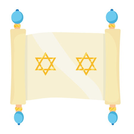 hanukkah torah scroll illustrationのイラスト素材