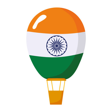 indian hot air balloonのイラスト素材