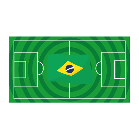 brazilian soccer fieldのイラスト素材
