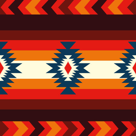 native american pattern illustration in color