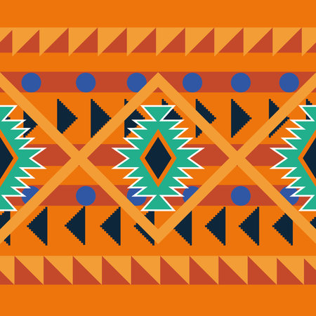 native american pattern in color