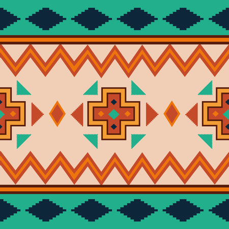 native american pattern colorfulのイラスト素材