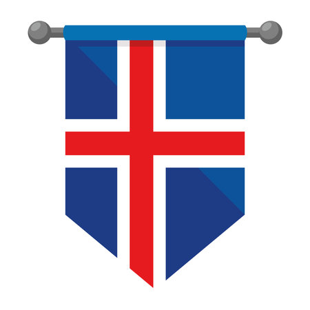 iceland pennant designのイラスト素材