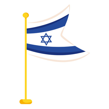 israel flag illustrationのイラスト素材