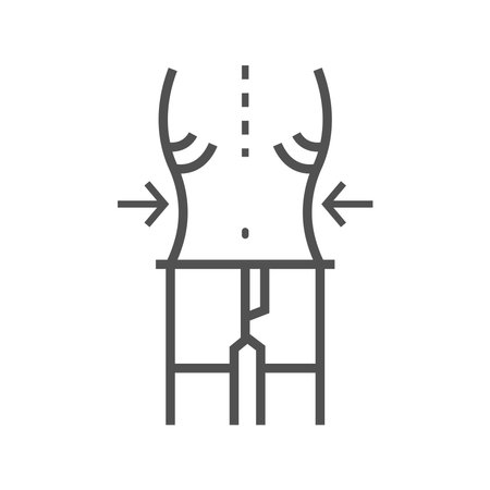 anorexia icon of man weight lossのイラスト素材