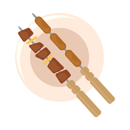 rodizio skewer illustrationのイラスト素材