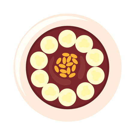 acai na tigela brazil foodのイラスト素材