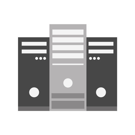 database illustration of server towersのイラスト素材