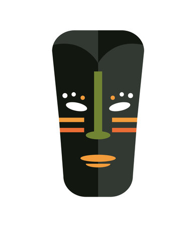 nigerian mask of black colorのイラスト素材