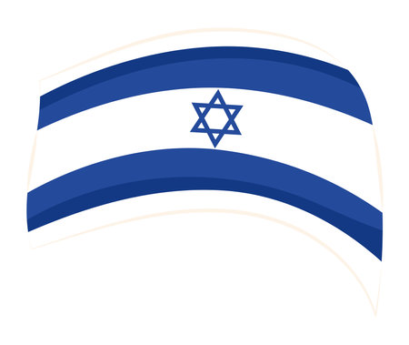 israel flag illustrationのイラスト素材