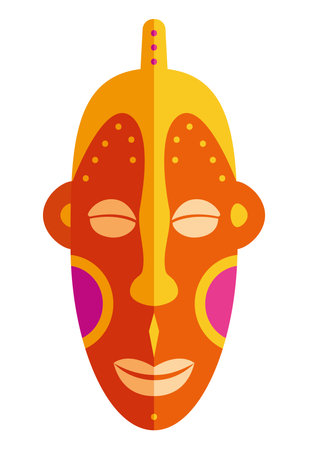 nigerian mask illustrationのイラスト素材