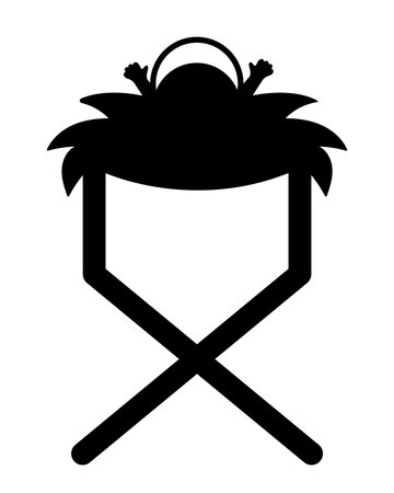 baby jesus icon silhouetteのイラスト素材