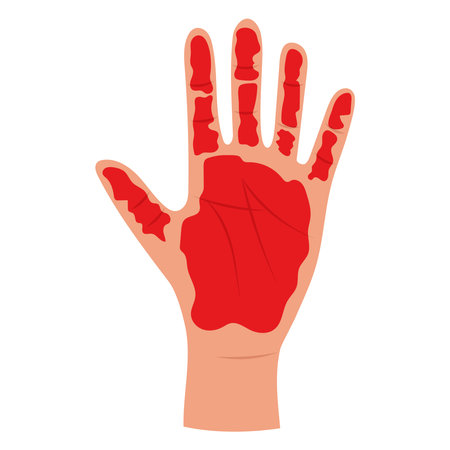 red hand day designのイラスト素材