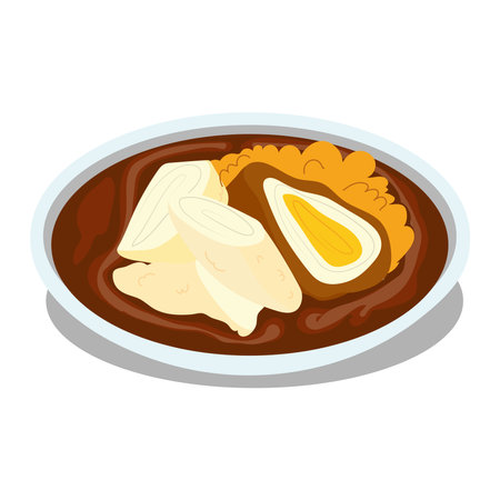 pempek indonesia foodのイラスト素材