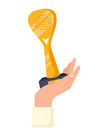 padel tennis trophyのイラスト素材