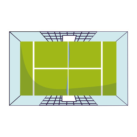 padel court top viewのイラスト素材