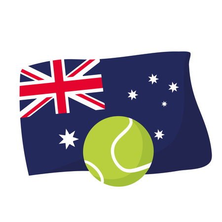 australia tennis flag designのイラスト素材