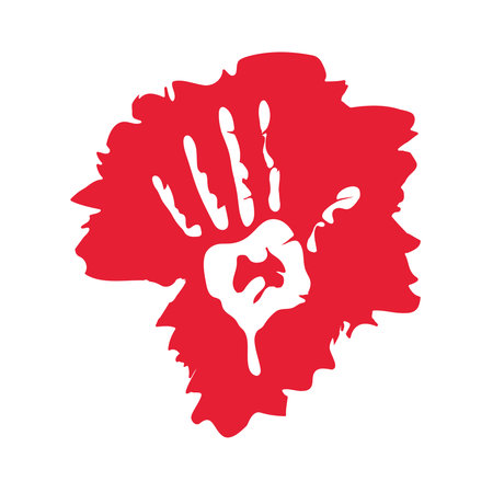 red hand day celebrationのイラスト素材