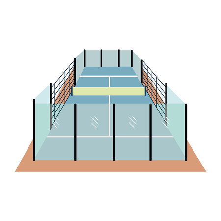 padel court isolatedのイラスト素材