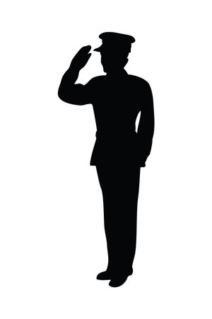 police silhouette professionalのイラスト素材