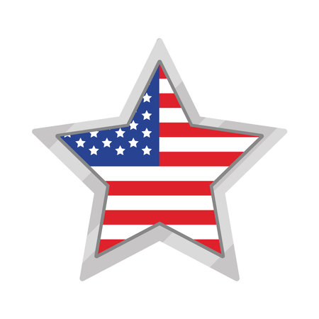 presidents day usa flag in starのイラスト素材
