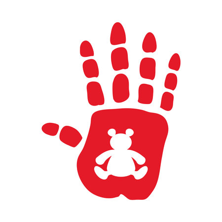 red hand day symbolのイラスト素材