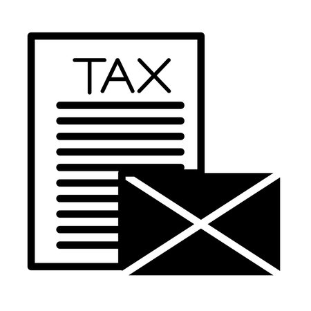 tax day mail iconのイラスト素材